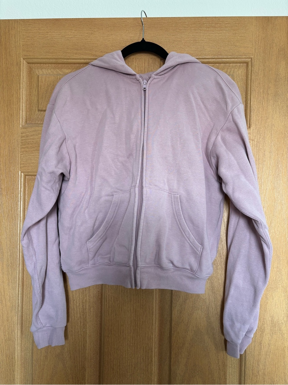 SKIMS Light Mauve Zip-Up Hooded Sweatshirt